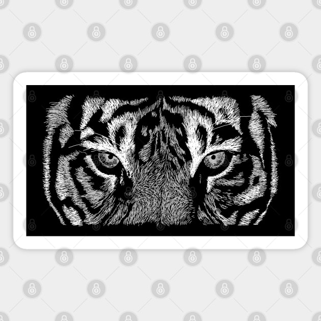 Hand drawn Tiger Magnet by jitkaegressy